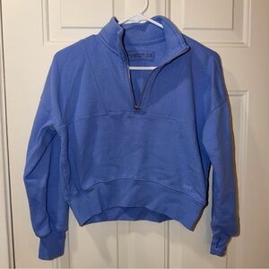 Abercrombie & Kids Mini Sunday Half Zip Sweatshirt Sz 11/12 Light Blue
